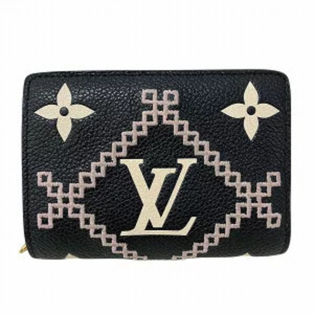 Louis Vuitton Monogram Empreinte Broderie Portefeuille Claire Bi fold Wallet
